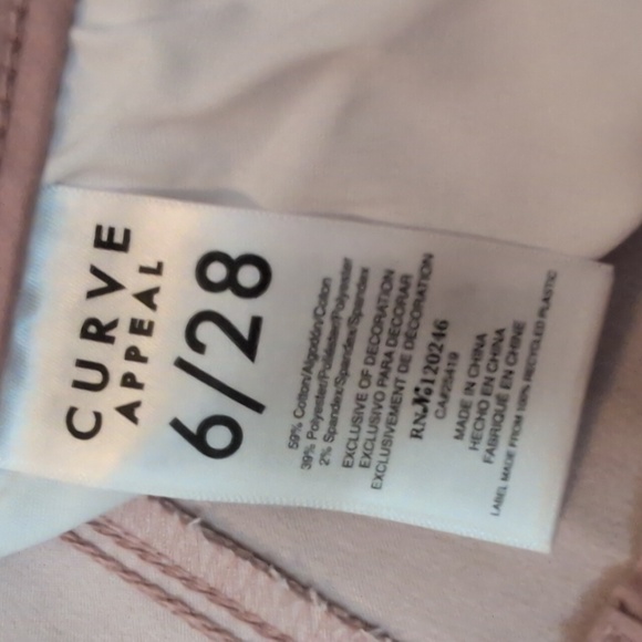 Women's Pink Jeans By Curve Appeal - Picture 9 of 10